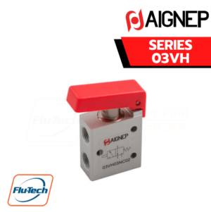 AIGNEP AUTOMATION - Valve 03VH PUSH RED BUTTON - SPRING RETURN VALVE