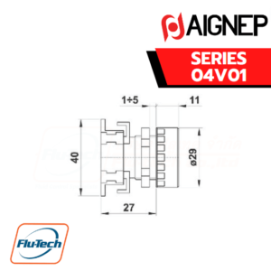 AIGNEP AUTOMATION - Valve 04V01 PROTECTED PUSH BUTTON