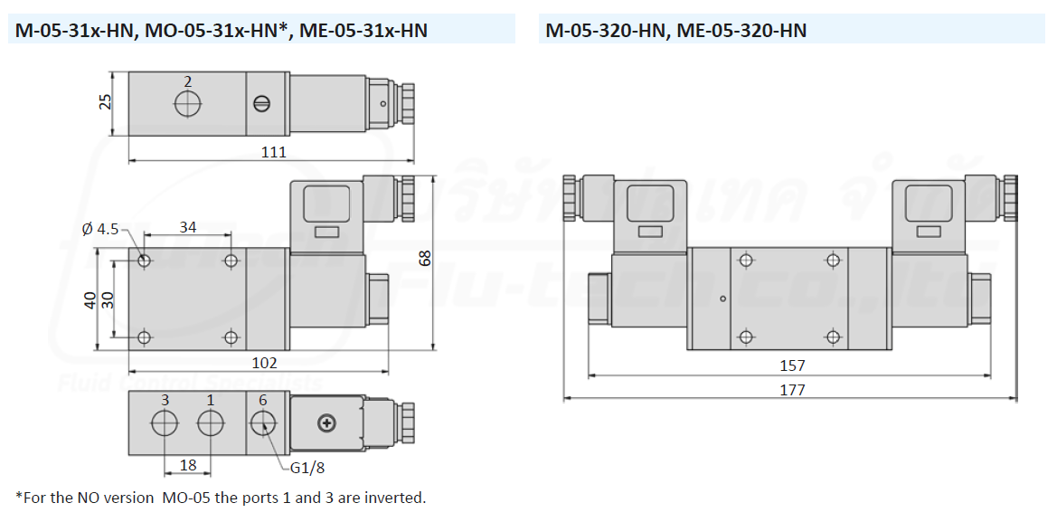 AIRTEC-Electrically-Operated-Valves-Series-M-05-Dimensions