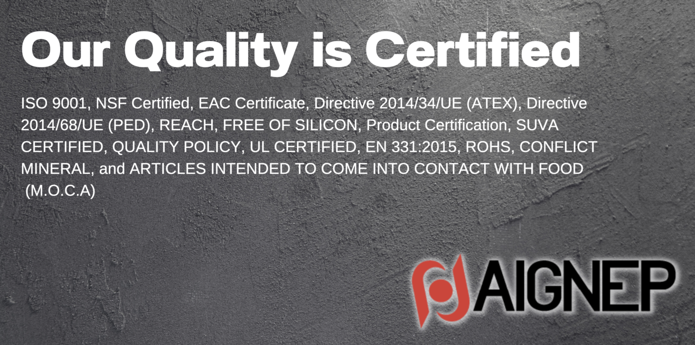 Aignep - Our quality is certified - Certifications Flu-Tech Thailand