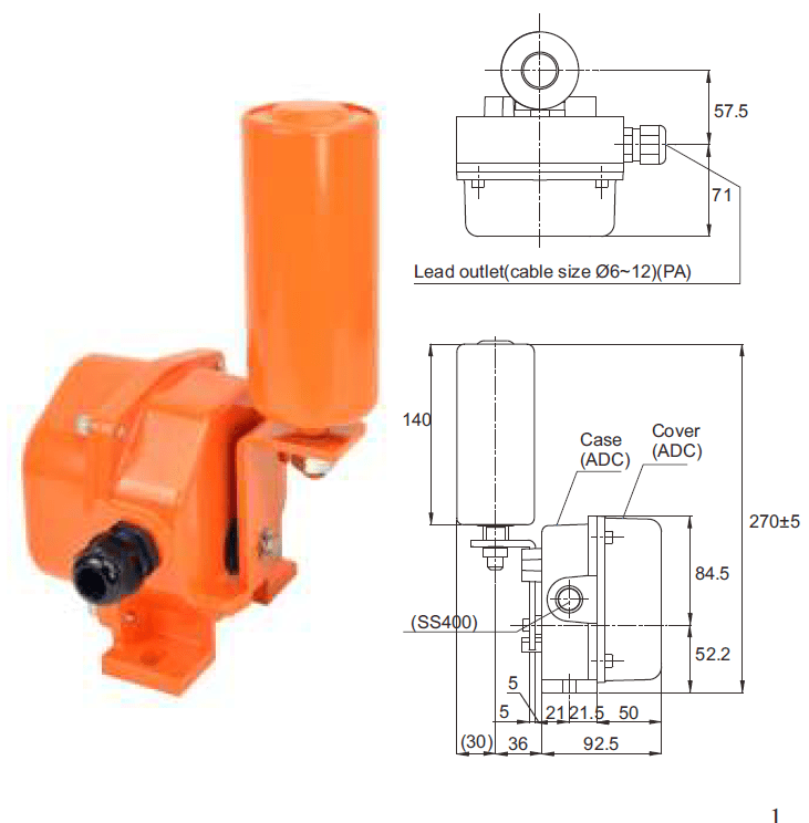 FineTek - SRT Conveyer Belt Misalignment Switch-dimensions