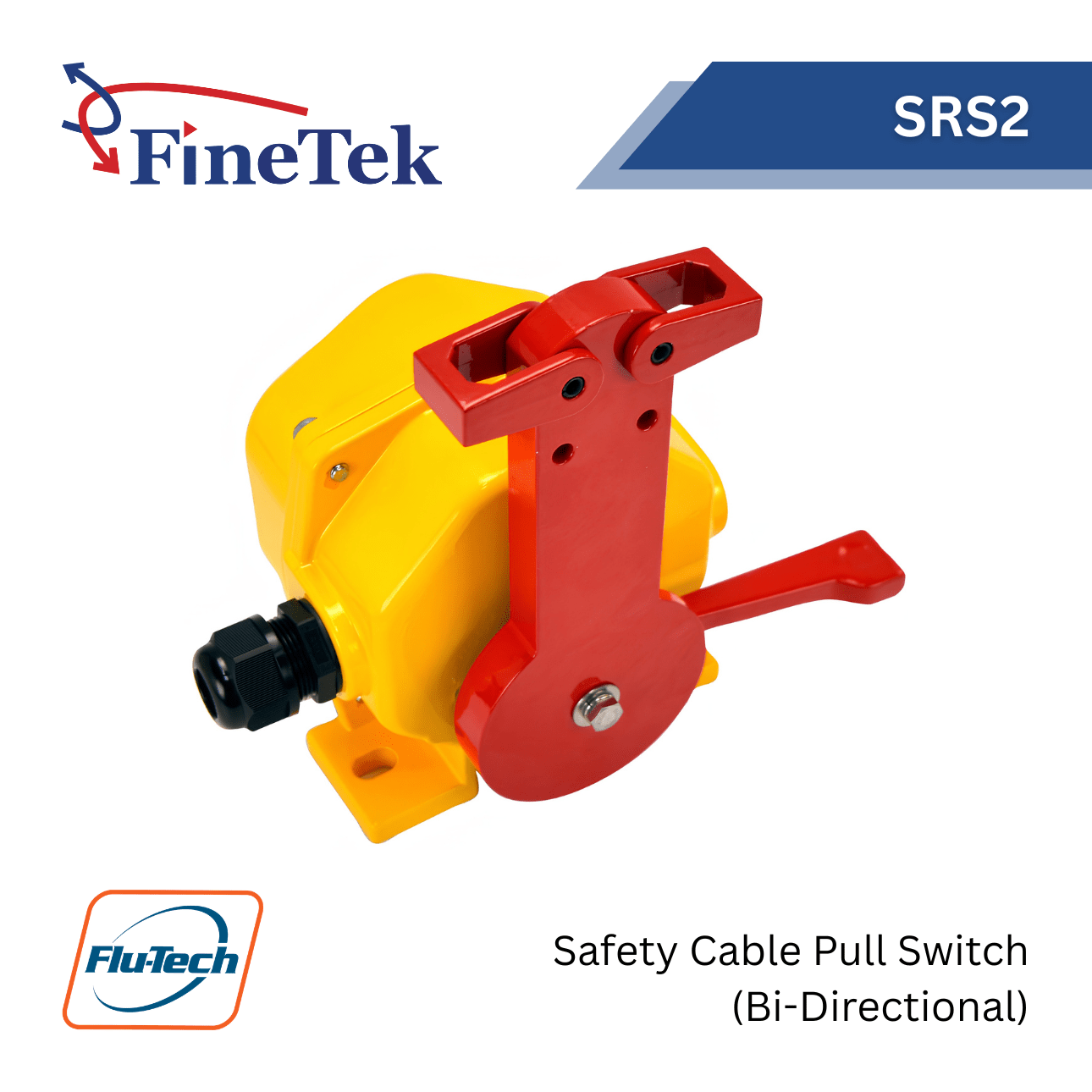 Finetek - SRS2 - Safety Cable Pull Switch (Bi-Directional) - ตัวแทนจำหน่ายอย่างเป็นทางการ - บริษัท ฟลูเทค จํากัด - @flutech.co.th