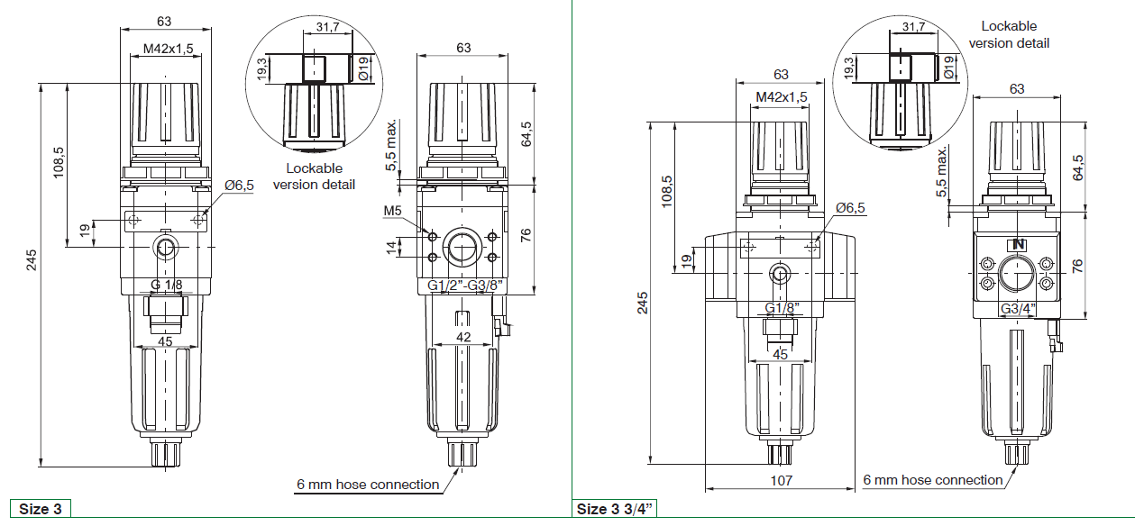 PNEUMAX - FILTER REGULATORS