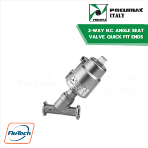 PNEUMAX - 2-WAY N.C. ANGLE SEAT VALVE QUICK FIT ENDS (DESIGNED TO PREVENT WATER HAMMER)