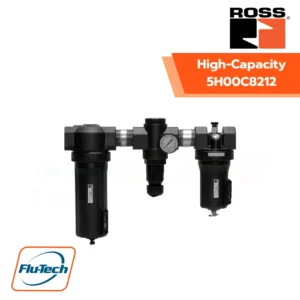 ROSS - High-Flow Filter Regulator Lubricator size 11/4" (Auto Drain) With Gauge Type 5H00C8212