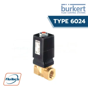 Burkert-Type 6024 - Direct-acting 2-way low differential pressure solenoid control valve