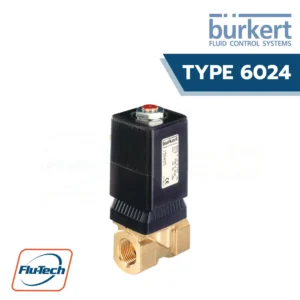Burkert-Type 6024 - Direct-acting 2-way low differential pressure solenoid control valve