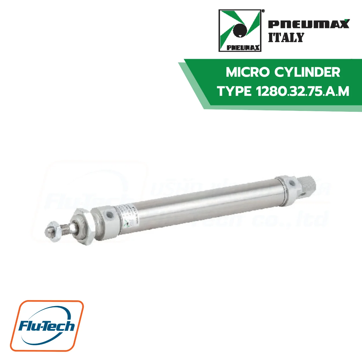 PNEUMAX - MICRO CYLINDER BORE 32 MM. STROKE 75 MM. TYPE 1280.32.75.A.M