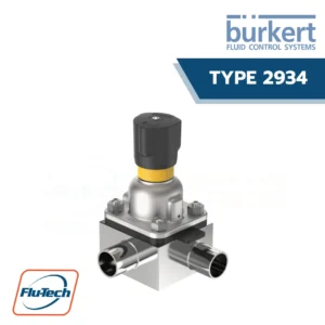 Burkert - Type 2934 - T-diaphragm valve with manually operated actuator