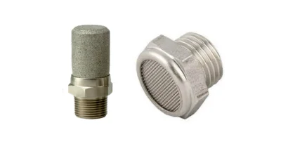Cone silencer (left) and flat silencer (right)