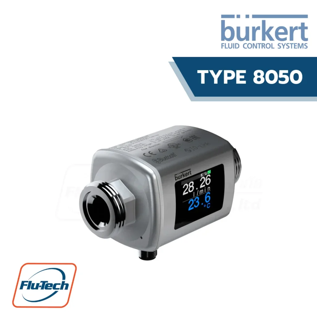 COMPACT flow measuring device Type 8050 อุปกรณ์วัดการไหลแบบเหนี่ยวนำแม่เหล็กที่มีขนาดกะทัดรัด ช่วยในการตรวจสอบกระบวนการต่างๆ ได้อย่างมีประสิทธิภาพ ยี่ห้อ Burkert