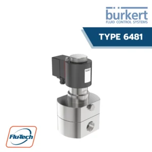 Burkert TYPE 6481 Servo-assisted 2/2-way piston valve วาล์วลูกสูบที่ใช้เซอร์โวในการควบคุมสำหรับงานไฮโดรเจน