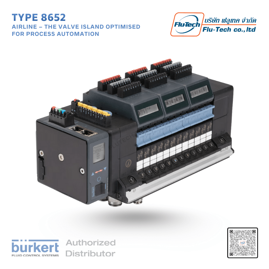 Type 8652 - AirLINE – the valve island optimised for process automation - Burkert Thailand - @flutech.co.th