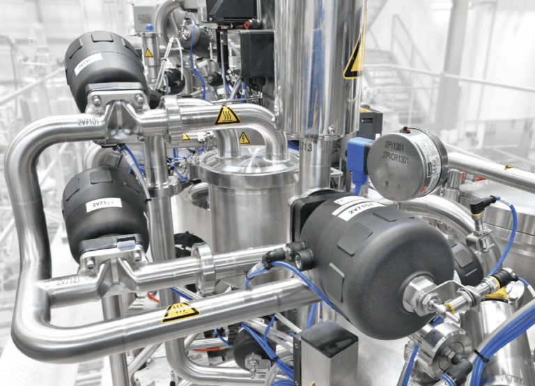 Burkert Diaphragm valves in Cream Production systems engineering - Flutech Co., Ltd.