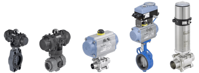 จําหน่าย Burkert Type 8805 - Ball Valve or Butterfly Valve with Pneumatic Actuator - Flutech Co., Ltd.