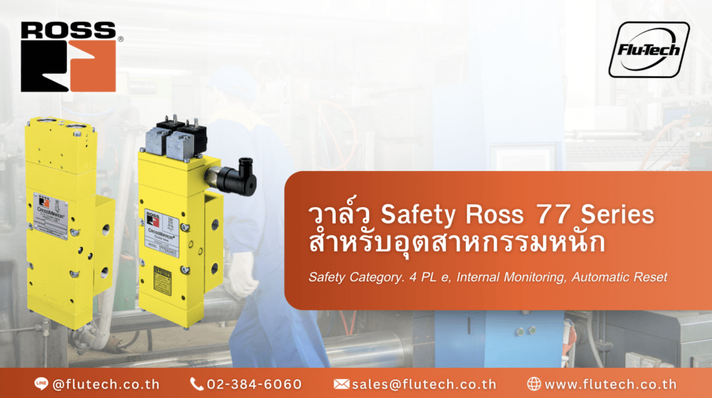 ROSS Controls® | วาล์วเซฟตี้ Ross 77 Series สำหรับอุตสาหกรรมหนัก Cat 4 PL e - Flutech Thailand