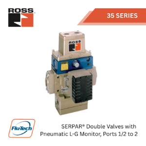 Ross Controls® - Double Valves with Pneumatic L-G Monitor, Ports 1/2 to 2 - SERPAR® 35 Series - Flutech Co., Ltd.