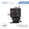 ขาย Burkert Type 7015 2/2-Way Direct-Acting Solenoid Valve with PPS housing for food, beverage, and steam applications.