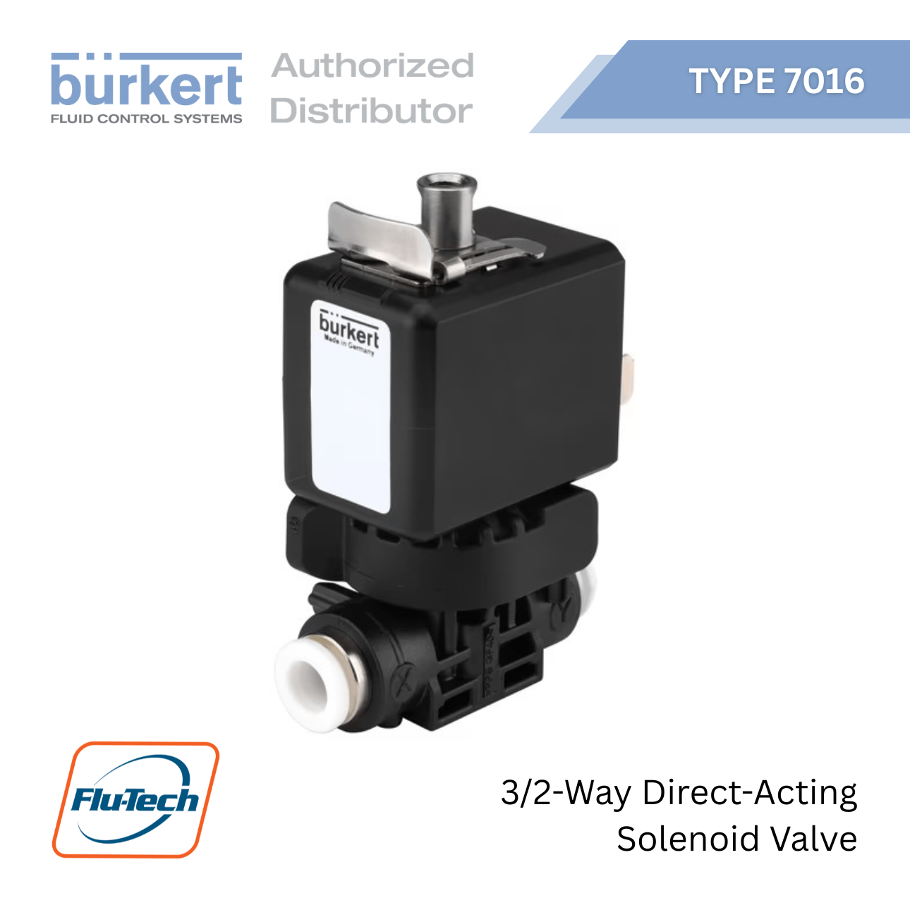 Burkert — Type 7016 - 3/2-Way Direct-Acting Solenoid valve