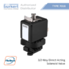 โซลินอยด์วาล์ว Burkert Type 7016 แบบ 3/2 ทาง ระบบ Direct-Acting วาล์วฟู้ดเกรด ทนน้ำร้อนและไอน้ำ ของแท้นำเข้าโดย บริษัท ฟลู-เทค จำกัด ตัวแทนจำหน่าย Burkert Thailand