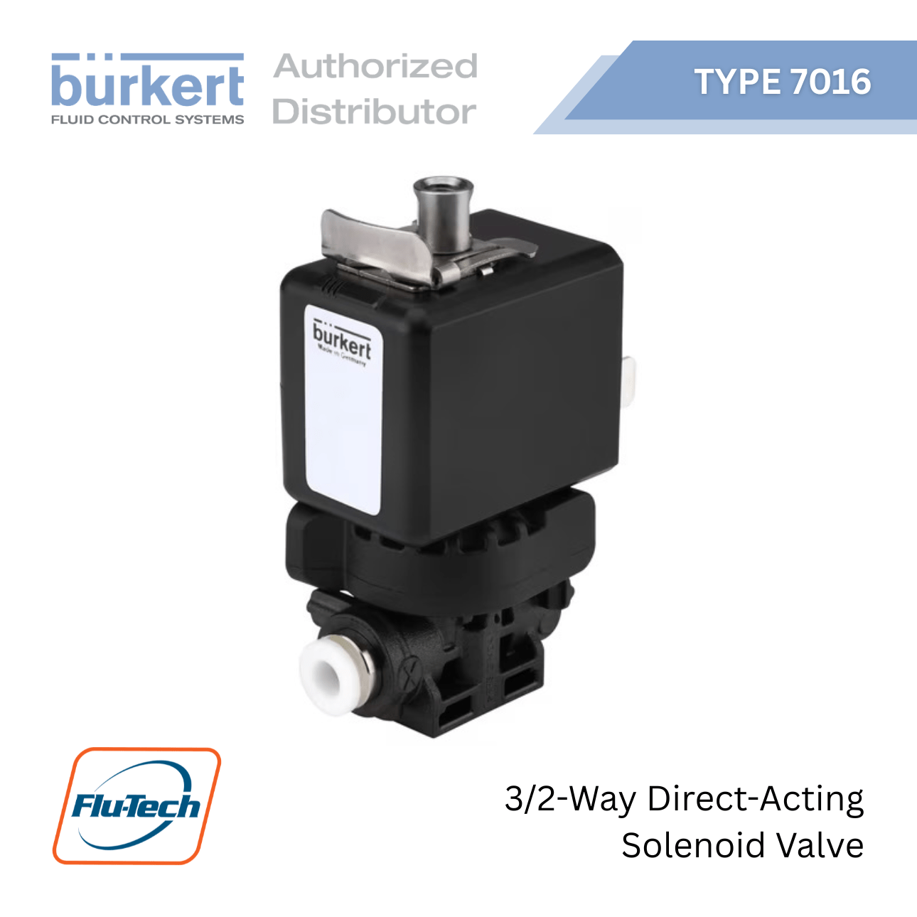 Burkert — Type 7016 - 3/2-Way Direct-Acting Solenoid valve - Flutech Thailand
